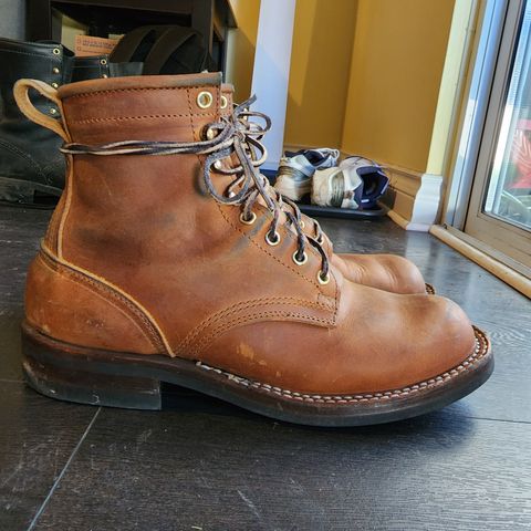 Nicks Falcon in Horween Orange Predator