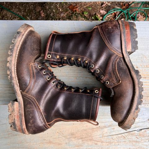 Nicks Urban Logger in Horween Brown Waxed Flesh