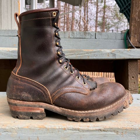 Nicks Urban Logger in Horween Brown Waxed Flesh