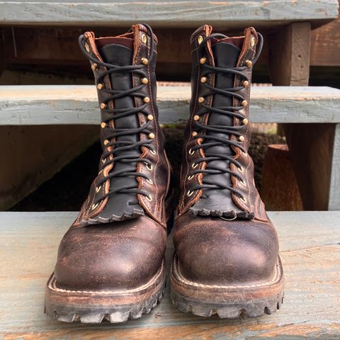 Nicks Urban Logger in Horween Brown Waxed Flesh