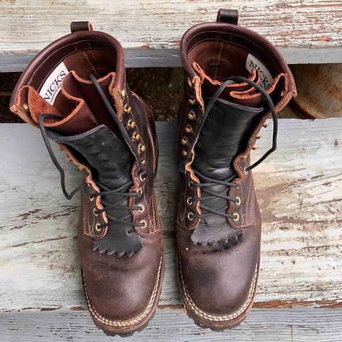 Nicks Urban Logger in Horween Brown Waxed Flesh