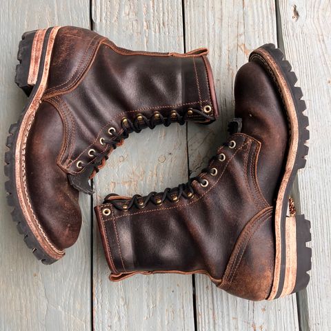Nicks Urban Logger in Horween Brown Waxed Flesh