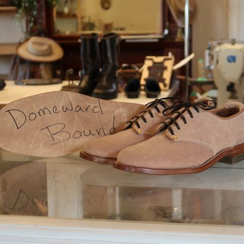 Unsung Prototype Service Shoes in Wickett & Craig Natural Latigo Roughout