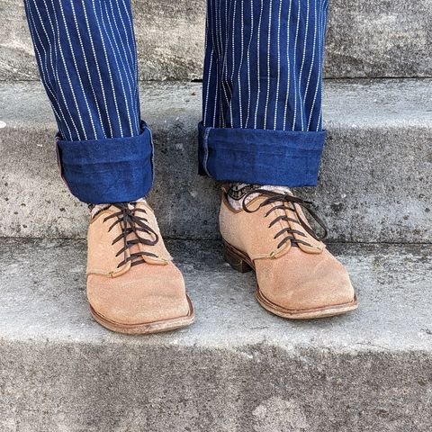 Unsung Prototype Service Shoes in Wickett & Craig Natural Latigo Roughout