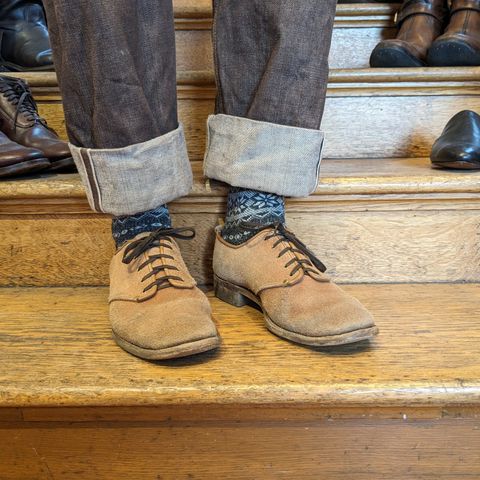 Unsung Prototype Service Shoes in Wickett & Craig Natural Latigo Roughout