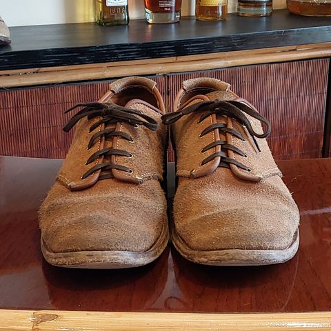 Unsung Prototype Service Shoes in Wickett & Craig Natural Latigo Roughout