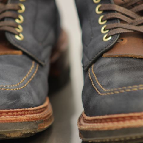 Alden Indy Boot in Horween Navy Snuffed Suede