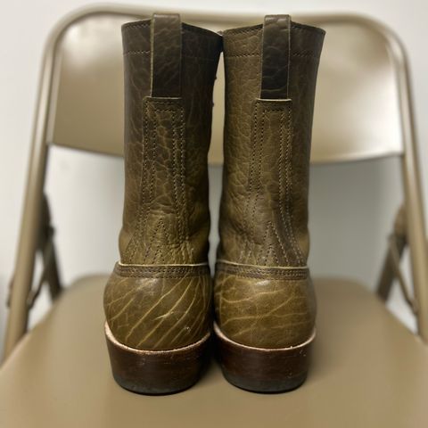 Nicks MTO in Law Tanning Olive Smooth Shruken Bison