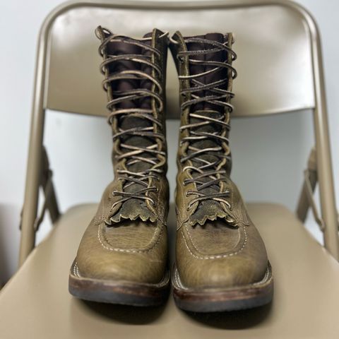 Nicks MTO in Law Tanning Olive Smooth Shruken Bison