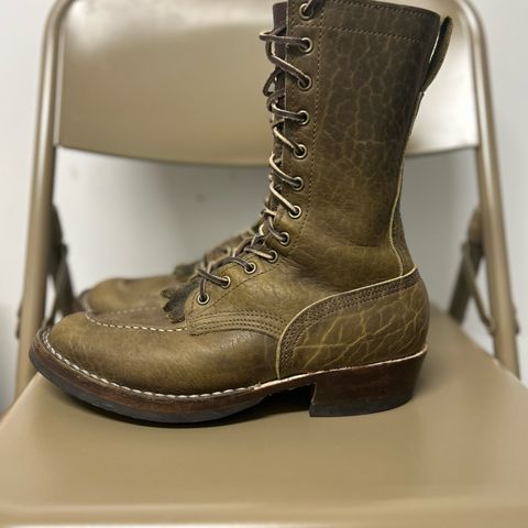 Nicks MTO in Law Tanning Olive Smooth Shruken Bison