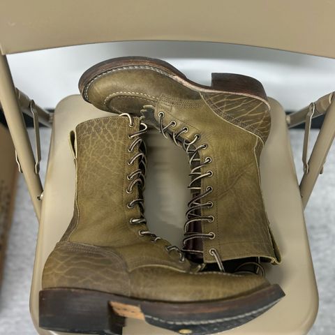 Nicks MTO in Law Tanning Olive Smooth Shruken Bison