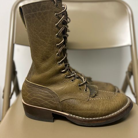 Nicks MTO in Law Tanning Olive Smooth Shruken Bison