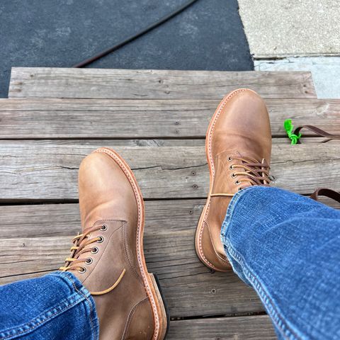 Oak Street Bootmakers Trench Boot in Horween Natural Chromexcel