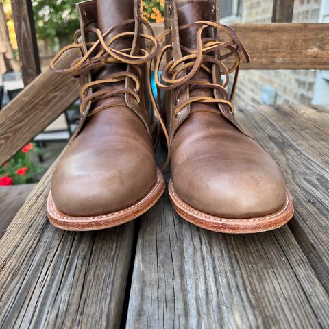 Oak Street Bootmakers Trench Boot in Horween Natural Chromexcel