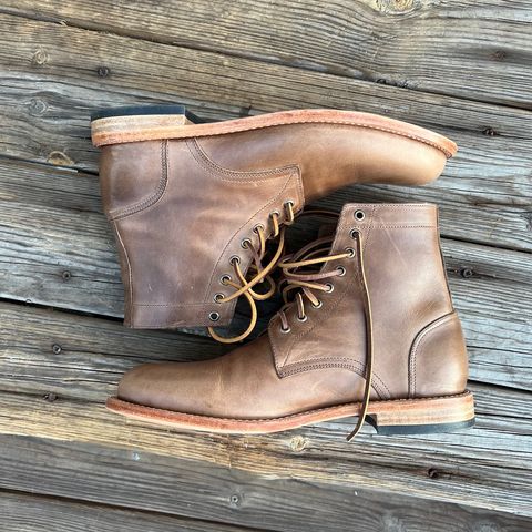 Oak Street Bootmakers Trench Boot in Horween Natural Chromexcel