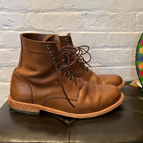 Oak Street Bootmakers Trench Boot in Horween Natural Chromexcel