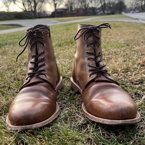 Oak Street Bootmakers Trench Boot in Horween Natural Chromexcel