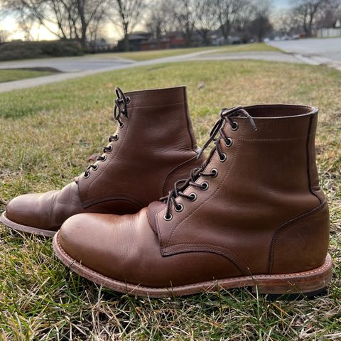 Oak Street Bootmakers Trench Boot in Horween Natural Chromexcel