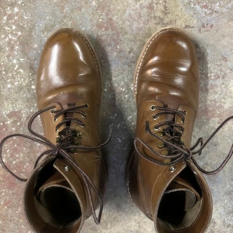Oak Street Bootmakers Trench Boot in Horween Natural Chromexcel
