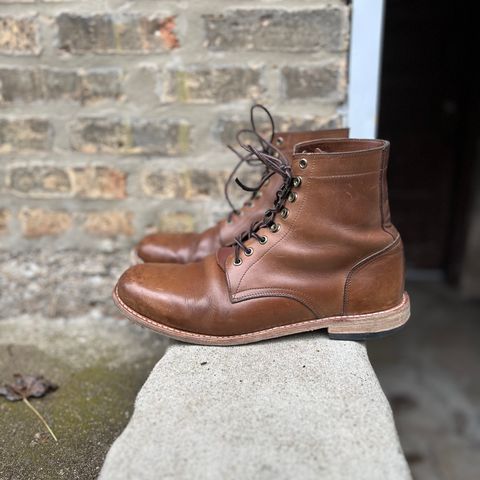 Oak Street Bootmakers Trench Boot in Horween Natural Chromexcel