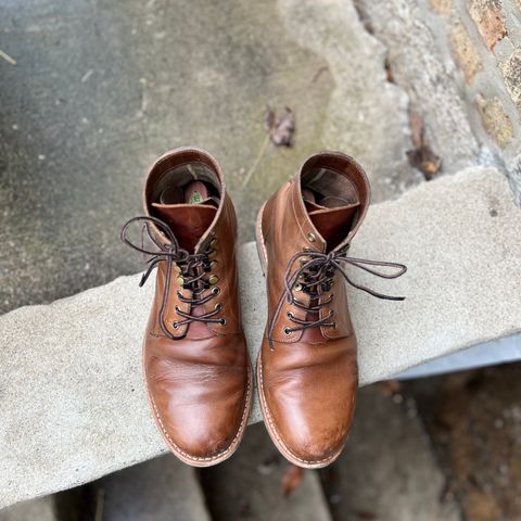 Oak Street Bootmakers Trench Boot in Horween Natural Chromexcel