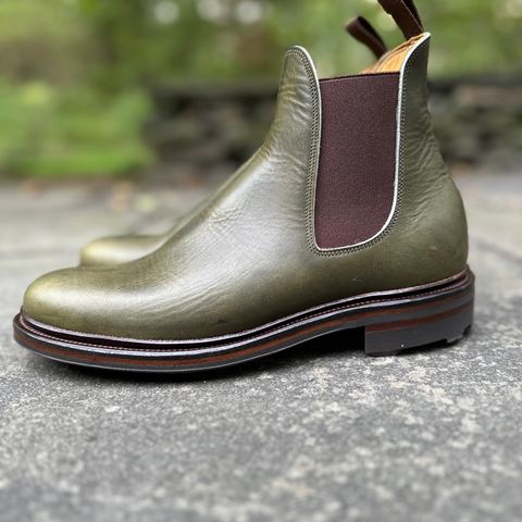 Viberg Chelsea in Horween Olive Chromepak