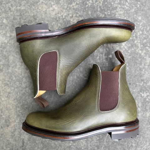 Viberg Chelsea in Horween Olive Chromepak
