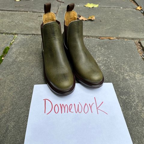 Viberg Chelsea in Horween Olive Chromepak