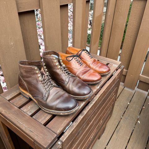 View photo of Viberg Service Boot in Horween Natural Chromexcel