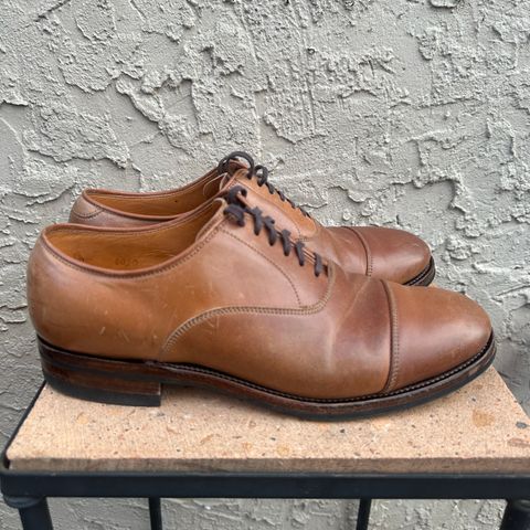 Viberg Bastion Oxford in Horween Natural Shell Cordovan