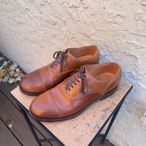 Viberg Bastion Oxford in Horween Natural Shell Cordovan
