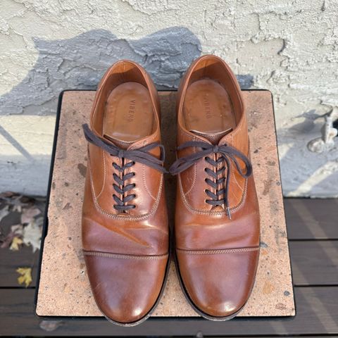Viberg Bastion Oxford in Horween Natural Shell Cordovan