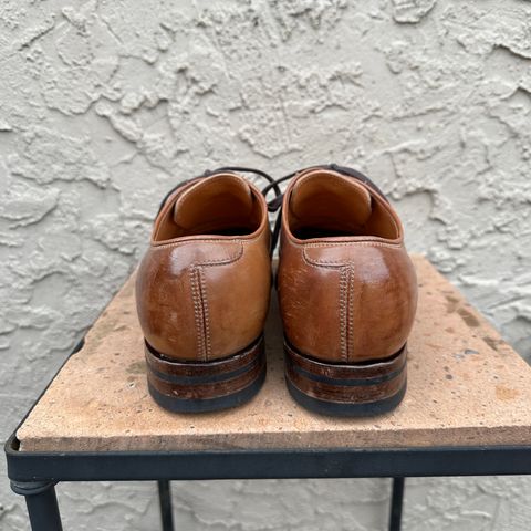 View photo of Viberg Bastion Oxford in Horween Natural Shell Cordovan