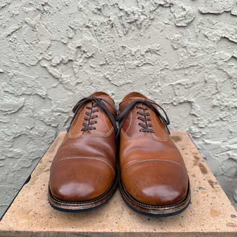 Viberg Bastion Oxford in Horween Natural Shell Cordovan