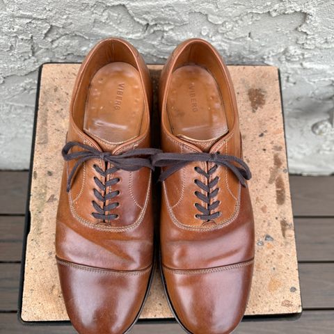 Viberg Bastion Oxford in Horween Natural Shell Cordovan