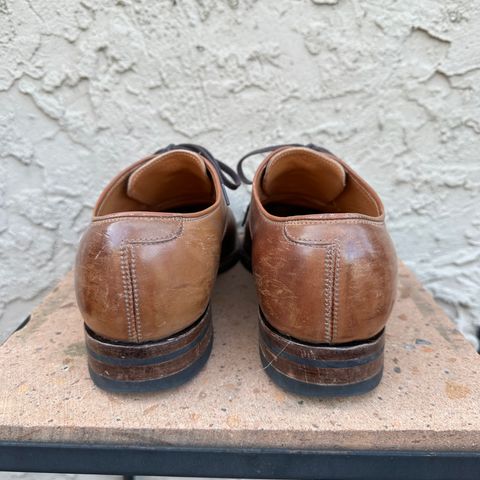 View photo of Viberg Bastion Oxford in Horween Natural Shell Cordovan