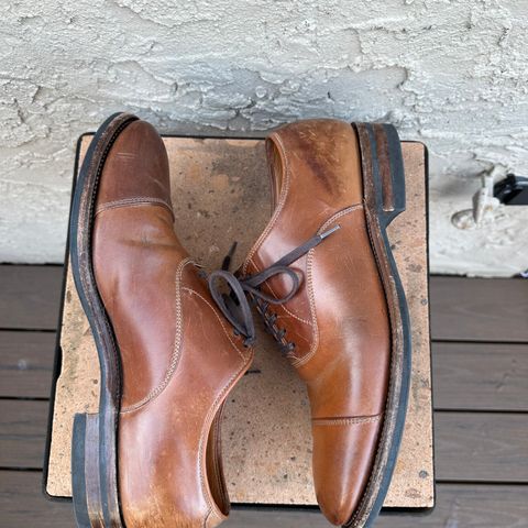 View photo of Viberg Bastion Oxford in Horween Natural Shell Cordovan