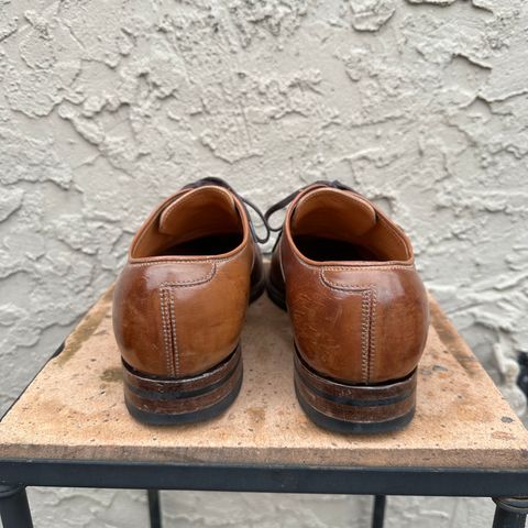 View photo of Viberg Bastion Oxford in Horween Natural Shell Cordovan