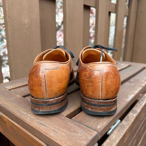 View photo of Viberg Bastion Oxford in Horween Natural Shell Cordovan