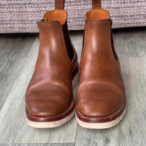 View photo of Benzein The Seventh Chelsea Boot in Horween Natural Chromexcel