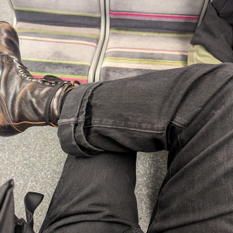 Flame Panda Boondocker in Shinki Black Teacore Horsebutt