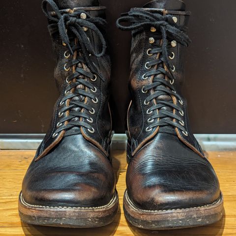 Flame Panda Boondocker in Shinki Black Teacore Horsebutt