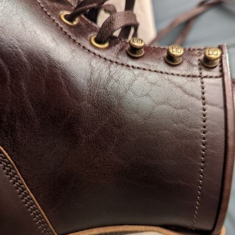 Flame Panda Service Boot in Shinki Chocolate Antique Horsehide