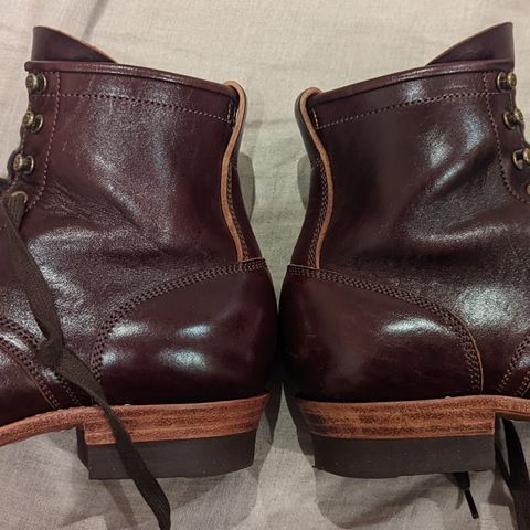 Flame Panda Service Boot in Shinki Chocolate Antique Horsehide