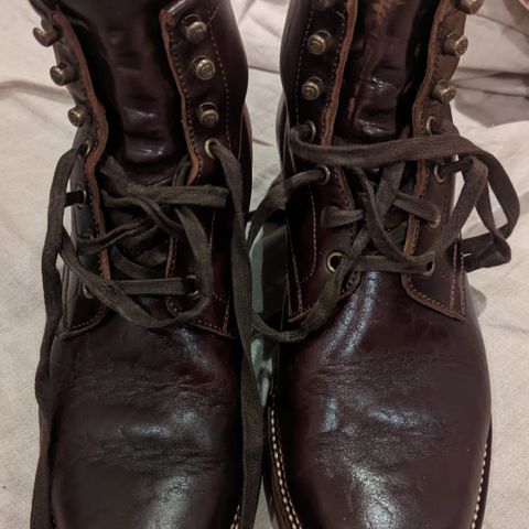 Flame Panda Service Boot in Shinki Chocolate Antique Horsehide