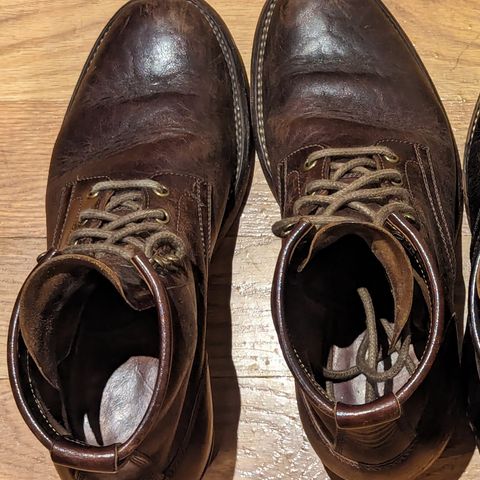 Flame Panda Service Boot in Shinki Chocolate Antique Horsehide