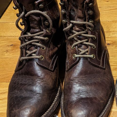 Flame Panda Service Boot in Shinki Chocolate Antique Horsehide
