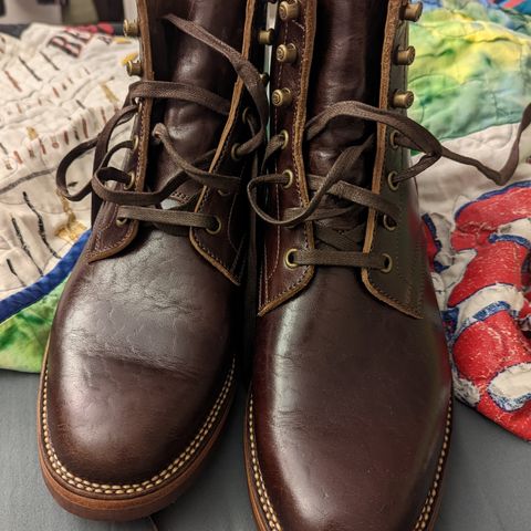 Flame Panda Service Boot in Shinki Chocolate Antique Horsehide
