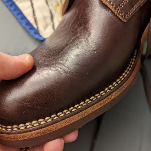 Flame Panda Service Boot in Shinki Chocolate Antique Horsehide