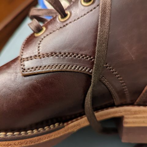 Flame Panda Service Boot in Shinki Chocolate Antique Horsehide